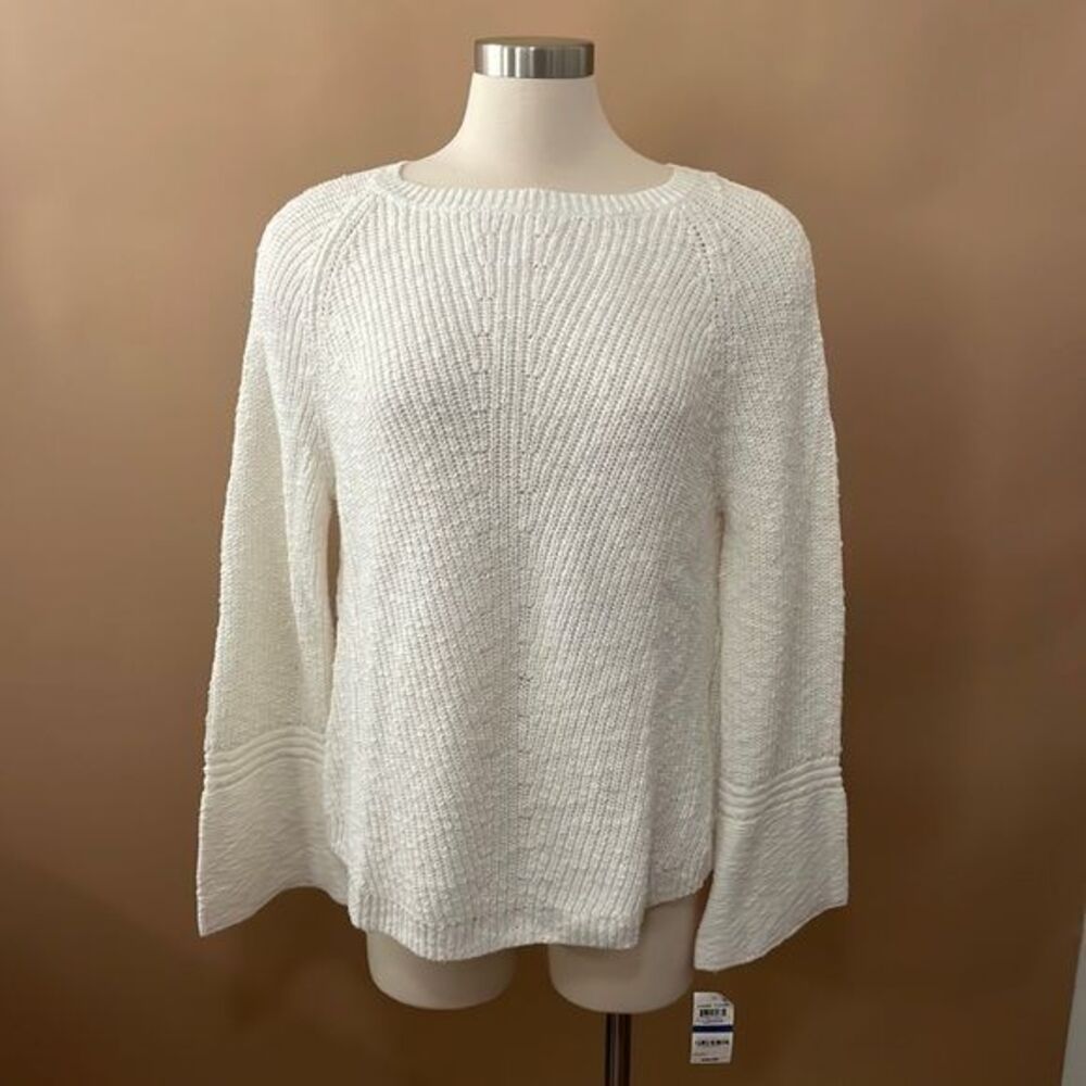 STYLE & CO. Ivory Flare Sleeve Boho Sweater Womens Size S